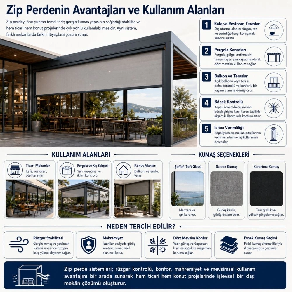 dış mekan zip perde 