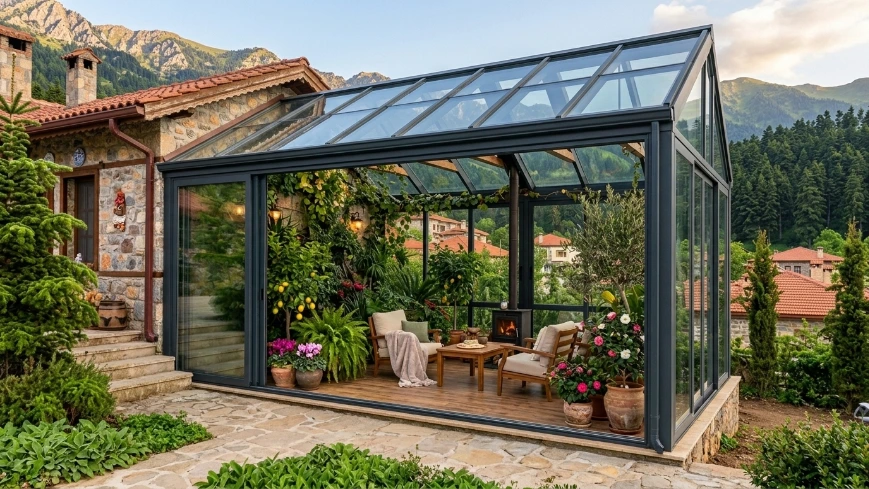 kıs bahcesi cam catı